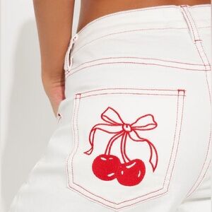 🍒🎀NWT Cherry Bow Jeans Sz 13🎀🍒